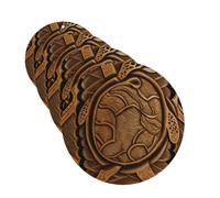 4 ambientadores colgantes para coche, tarjetas perfumadas, forma redonda, tabletas de aromaterapia para coche, tapa hawaiana, tortuga Honu, ambientador de coche para espejo interior de coche, colgante