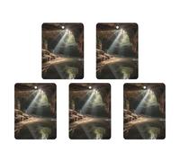 4 ambientadores colgantes para coche, tarjetas perfumadas para coche, luz solar en la entrada de la cueva, ambientadores de coche, decoración interior, tarjetas perfumadas para espejo retrovisor