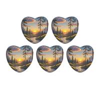 4 ambientadores colgantes para coche, tarjetas perfumadas para coche, puesta de sol, fondo de naturaleza, ambientadores de coche, decoración interior, tarjetas perfumadas para espejo retrovisor