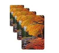 4 ambientadores colgantes para coche, tarjetas perfumadas, rectangulares, aromaterapia, colores otoñales, para espejo interior, regalo