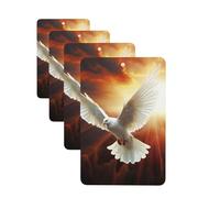 4 ambientadores colgantes para coche, tarjetas perfumadas, rectangulares, aromaterapia, pastillas de aromaterapia, paloma, sol, arte, para el interior del coche, colgante, regalo