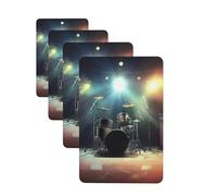 4 ambientadores colgantes para coche, tarjetas perfumadas, rectangulares, aromaterapia, tabletas, banda de rock, ambientador de coche para interior de coche, colgante, regalo
