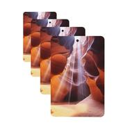 4 ambientadores colgantes para coche, tarjetas perfumadas, rectangulares, aromaterapia, tabletas de aromaterapia, antílope, cañón, ambientador de coche para el interior del coche, colgante de espejo