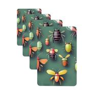4 ambientadores colgantes para coche, tarjetas perfumadas, rectangulares, aromaterapia, tabletas de aromaterapia, ambientador de coche Atlas para el interior del coche, colgante de espejo para regalo