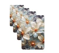 4 ambientadores colgantes para coche, tarjetas perfumadas, rectangulares, aromaterapia, tabletas, flores, arte abstracto, ambientador de coche para el interior del coche, colgante de espejo