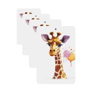 4 ambientadores colgantes para coche, tarjetas perfumadas, rectangulares, aromaterapia, tabletas, jirafa, ambientador de coche para interior de coche, colgante de espejo