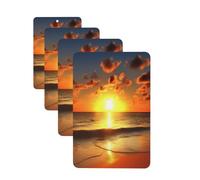 4 ambientadores colgantes para coche, tarjetas perfumadas, rectangulares, aromaterapia, tabletas, playa, amanecer, para el interior del coche, colgante, regalo