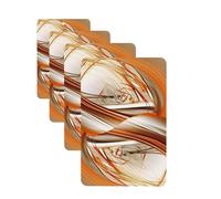 4 ambientadores colgantes para coche, tarjetas perfumadas, rectangulares, tabletas de aromaterapia para coche, líneas naranjas y blancas, ambientador de coche para el interior del coche, colgante de