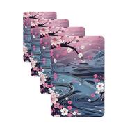 4 ambientadores de coche colgantes con fragancia para SUV, flores, estilo japonés, tabletas de aromaterapia, espejo interior, colgante para dormitorio, armario, zapatero