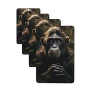 4 ambientadores de coche colgantes con fragancia, tarjetas perfumadas para SUV, mono en la selva, tabletas de aromaterapia, espejo interior, colgante para dormitorio, armario, zapatero