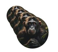 4 ambientadores de coche colgantes con fragancia, tarjetas perfumadas para SUV, mono en la selva, tabletas de aromaterapia, espejo interior, colgante para dormitorio, armario, zapatero