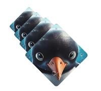 4 ambientadores de coche colgantes con fragancia, tarjetas perfumadas para SUV, pingüino de ojos grandes, tabletas de aromaterapia, espejo interior, colgante para dormitorio, armario, zapatero