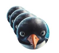 4 ambientadores de coche colgantes con fragancia, tarjetas perfumadas para SUV, pingüino de ojos grandes, tabletas de aromaterapia, espejo interior, colgante para dormitorio, armario, zapatero