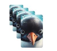 4 ambientadores de coche colgantes con fragancia, tarjetas perfumadas para SUV, pingüino de ojos grandes, tabletas de aromaterapia, espejo interior, colgante para dormitorio, armario, zapatero