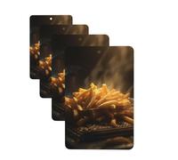 4 ambientadores de coche para colgar, tarjetas perfumadas para SUV, papas fritas, tabletas de aromaterapia, espejo interior, colgante para dormitorio, armario, zapatero