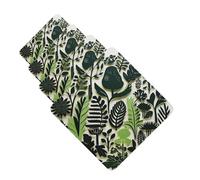 4 ambientadores de coche para colgar, tarjetas perfumadas para SUV, plantas, selva, calcomanías de pared, tabletas de aromaterapia, espejo interior, colgante para dormitorio, armario, zapatero