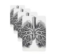 4 ambientadores de coche para colgar, tarjetas perfumadas para SUV, pulmones, imagen vectorial, tabletas de aromaterapia, espejo interior, colgante para dormitorio, armario, zapatero