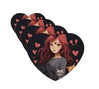 4 ambientadores de coche para colgar, tarjetas perfumadas para SUV, una niña que ama a los gatos, tabletas de aromaterapia, espejo interior, colgante para dormitorio, armario, zapatero