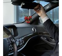 4 ambientadores de coche personalizados, pastillas de aromaterapia de fresa roja, tarjetas perfumadas para colgar, fragancias divertidas, chips de incienso para espejo retrovisor, accesorios