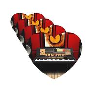 4 ambientadores para coche, para colgar, con fragancia, tarjetas perfumadas, en forma de corazón, tabletas de aromaterapia, estudio de música, ambientador de coche, para espejo interior de coche,