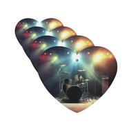 4 ambientadores para coche, para colgar, con fragancia, tarjetas perfumadas, en forma de corazón, tabletas de aromaterapia, banda de rock, ambientador de coche para interior de coche, colgante de