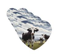 4 ambientadores para coche, para colgar, con fragancia, tarjetas perfumadas, en forma de corazón, tabletas de aromaterapia para coche, imágenes de vacas de granja, ambientador de coche, para espejo