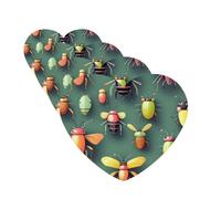 4 ambientadores para coche, para colgar, con fragancia, tarjetas perfumadas, en forma de corazón, tabletas de aromaterapia, insectos, Atlas, ambientador de coche para espejo interior de coche,