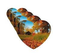 4 ambientadores para coche, para colgar, con fragancia, tarjetas perfumadas, en forma de corazón, tabletas de aromaterapia para coche, galería para otoño, ambientador de coche para interior de coche,