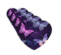 4 ambientadores para coche, para colgar, con fragancia, tarjetas perfumadas, en forma de corazón, tabletas de aromaterapia para coche, mariposa morada, ambientador de coche para espejo interior de