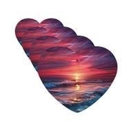 4 ambientadores para coche, para colgar, con fragancia, tarjetas perfumadas en forma de corazón, tabletas de aromaterapia para coche, ambientador de coche para interior de coche, colgante de espejo