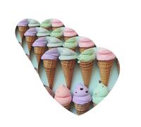 4 ambientadores para coche, para colgar, con fragancia, tarjetas perfumadas en forma de corazón, tabletas de aromaterapia para coche, conos de helado, ambientador de coche para espejo interior de