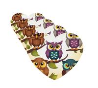 4 ambientadores para coche, para colgar, con fragancia, tarjetas perfumadas, en forma de corazón, tabletas de aromaterapia, búhos, pájaros, ambientador de coche para interior de coche, colgante de