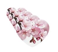 4 ambientadores para coche, para colgar, con fragancia, tarjetas perfumadas en forma de corazón, tabletas de aromaterapia para coche, ambientador de coche con flor de cerezo, para espejo interior de