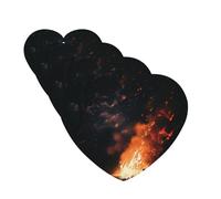 4 ambientadores para coche, para colgar, con fragancia, tarjetas perfumadas, en forma de corazón, tabletas de aromaterapia para coche, fuego en la noche, ambientador para el interior del coche,