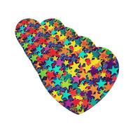 4 ambientadores para coche, para colgar, con fragancia, tarjetas perfumadas, en forma de corazón, tabletas de aromaterapia para coche, muchas estrellas, ambientador de coche para interior de coche,
