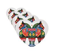 4 ambientadores para coche, para colgar, con fragancia, tarjetas perfumadas, en forma de corazón, tabletas de aromaterapia para coche, corredor, dala sueco, caballo, ambientador de coche para interior