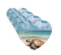 4 ambientadores para coche, para colgar, con fragancia, tarjetas perfumadas, en forma de corazón, tabletas de aromaterapia para coche, tortugas marinas, estrellas de mar, ambientador de coche para