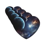 4 ambientadores para coche, para colgar, con fragancia, tarjetas perfumadas, en forma de corazón, tabletas de aromaterapia, luna, estrellas y planetas, ambientador de coche para el interior del coche,