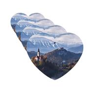 4 ambientadores para coche, para colgar, con fragancia, tarjetas perfumadas, en forma de corazón, tabletas de aromaterapia para coche, Eslovenia, el país de las maravillas, ambientador para el