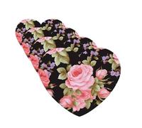 4 ambientadores para coche, para colgar, con fragancia, tarjetas perfumadas, en forma de corazón, tabletas de aromaterapia, rosa, ambientador de coche para interior de coche, colgante de espejo