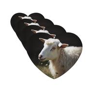 4 ambientadores para coche, para colgar, con fragancia, tarjetas perfumadas, en forma de corazón, tabletas de aromaterapia para coche, ambientador de oveja, para espejo interior de coche, colgante de