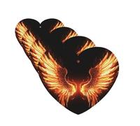 4 ambientadores para coche, para colgar, con fragancia, tarjetas perfumadas, en forma de corazón, tabletas de aromaterapia, alas de ángulo de fuego, ambientador de coche para espejo interior de coche,