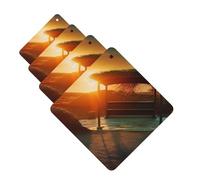 4 ambientadores para coche, para colgar, fragancia, tarjetas aromáticas, cuadradas, aromaterapia, tabletas, amanecer, vacío, para el interior del coche, colgante, regalo