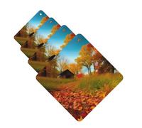 4 ambientadores para coche, para colgar, fragancia, tarjetas aromáticas, cuadradas, para aromaterapia, galería, para otoño, para espejo interior, regalo