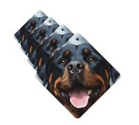 4 ambientadores para coche, para colgar, fragancia, tarjetas aromáticas, cuadradas, para aromaterapia, rottweiler, perros, cabeza de lengua, ambientador para coche, espejo interior, colgante, regalo