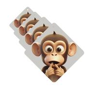 4 ambientadores para coche, para colgar, fragancia, tarjetas aromáticas, cuadradas, tabletas de aromaterapia, The Silent Monkey, ambientador de coche para interior de coche, colgante de espejo