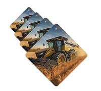 4 ambientadores para coche, tarjetas aromáticas para colgar, para SUV, tractor, cosecha, coche, aromaterapia, tabletas, espejo interior, colgante para dormitorio, armario, zapatero