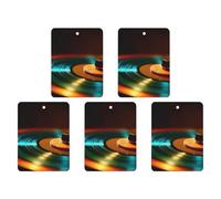 4 ambientadores para coche, tarjetas perfumadas colgantes para autos, bandeja de discos giratorios, ambientadores de coche, decoración interior, tarjetas perfumadas para espejo retrovisor, accesorios