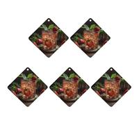 4 ambientadores para coche, tarjetas perfumadas colgantes para coches, bebida de fresa, ambientadores de coche, decoración interior, tarjetas perfumadas para espejo retrovisor, accesorios para