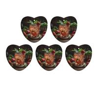 4 ambientadores para coche, tarjetas perfumadas colgantes para coches, bebida de fresa, ambientadores de coche, decoración interior, tarjetas perfumadas para espejo retrovisor, accesorios para